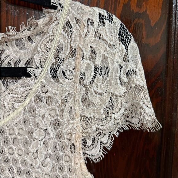 Diane Von Furstenberg Lace Midi Dress in Cream - Picture 4 of 6